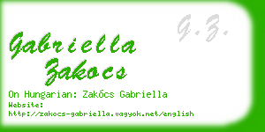 gabriella zakocs business card
