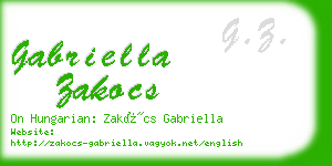 gabriella zakocs business card